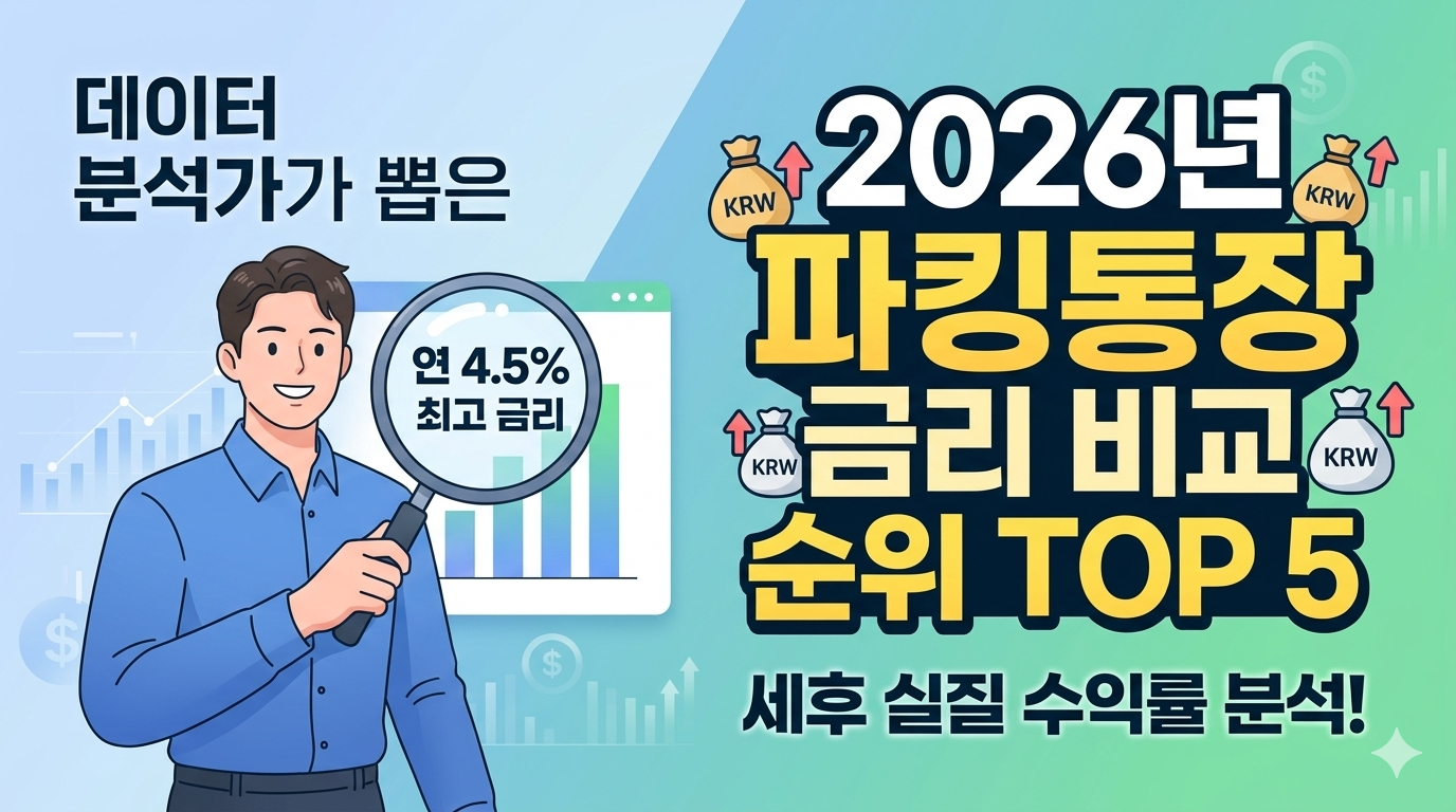 2026년 파킹통장 금리 비교 순위 TOP 5 실질 수익률 분석 썸네일