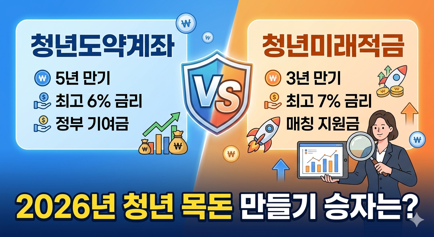 2026 청년도약계좌 vs 청년미래적금 비교 분석